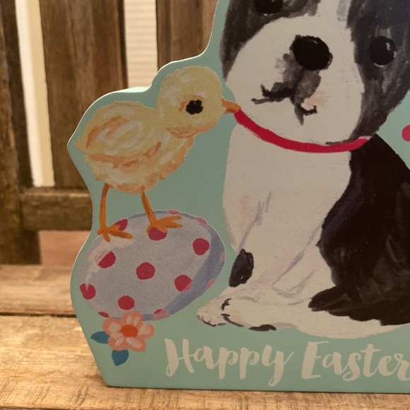 Easter Bunny French Bulldog & Chick Decor Sign, Easter Frenchie Decor Sign - Picture 5 of 16
